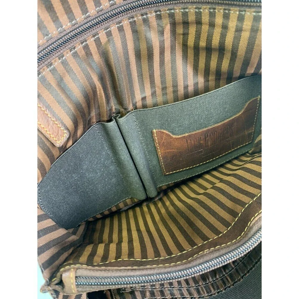 Jack Georges Voyager Convertible Backpack Crossbody Brown Buffalo Leather Zip